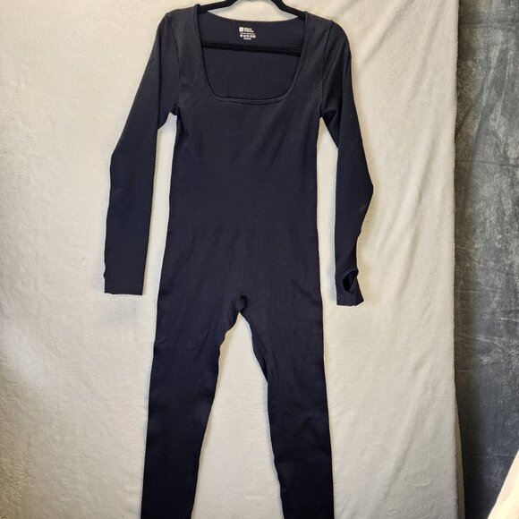 Women Long Sleeve Yoga Jumpsuits Workout Ribbed Bodysuits Pants Sexy One Piece - Picture 4 of 9